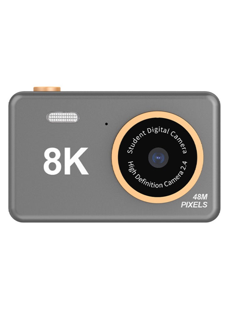 Generic H4 Mini Pocket Camera 1080P Ultra HD 8K Student Digital Camera 2.4-inch LCD Camera with Flash - Black - Image 1