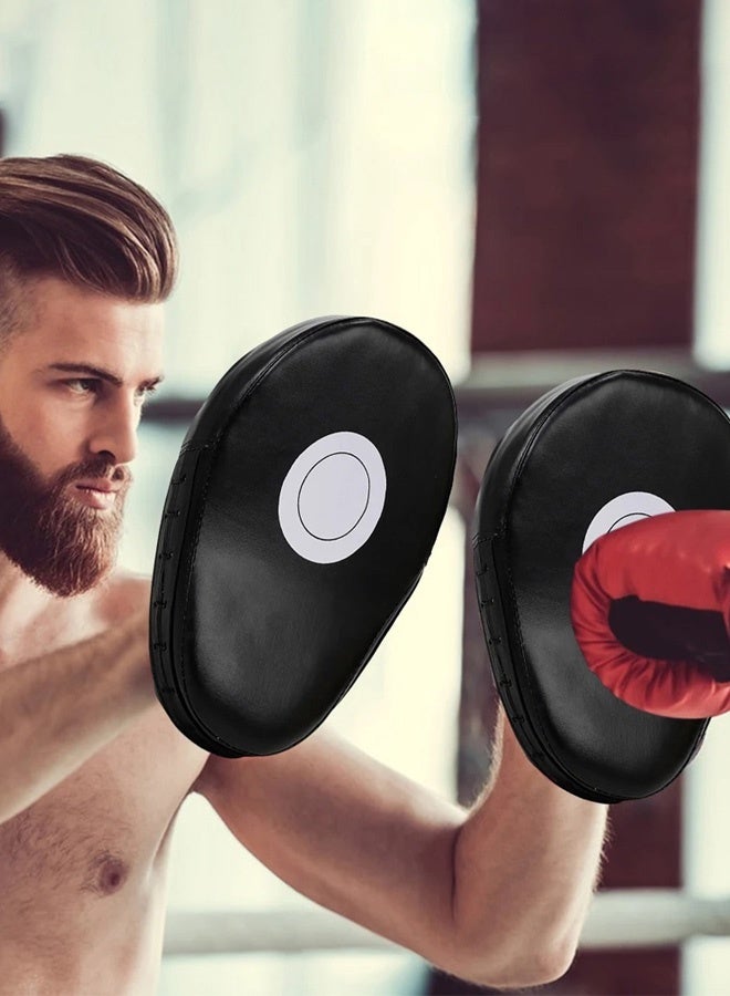 Hanayo 1 Pcs Boxing Pad MMA Curved Boxing Pad Muay Thai Hand Target Bag Martial Kickboxing Punching Bag Taekwondo Karate Sanda Training Equipment Kids Adult(Black) - Image 2