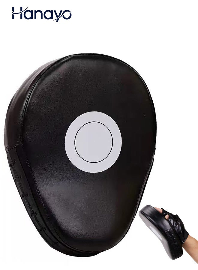 Hanayo 1 Pcs Boxing Pad MMA Curved Boxing Pad Muay Thai Hand Target Bag Martial Kickboxing Punching Bag Taekwondo Karate Sanda Training Equipment Kids Adult(Black) - Image 1