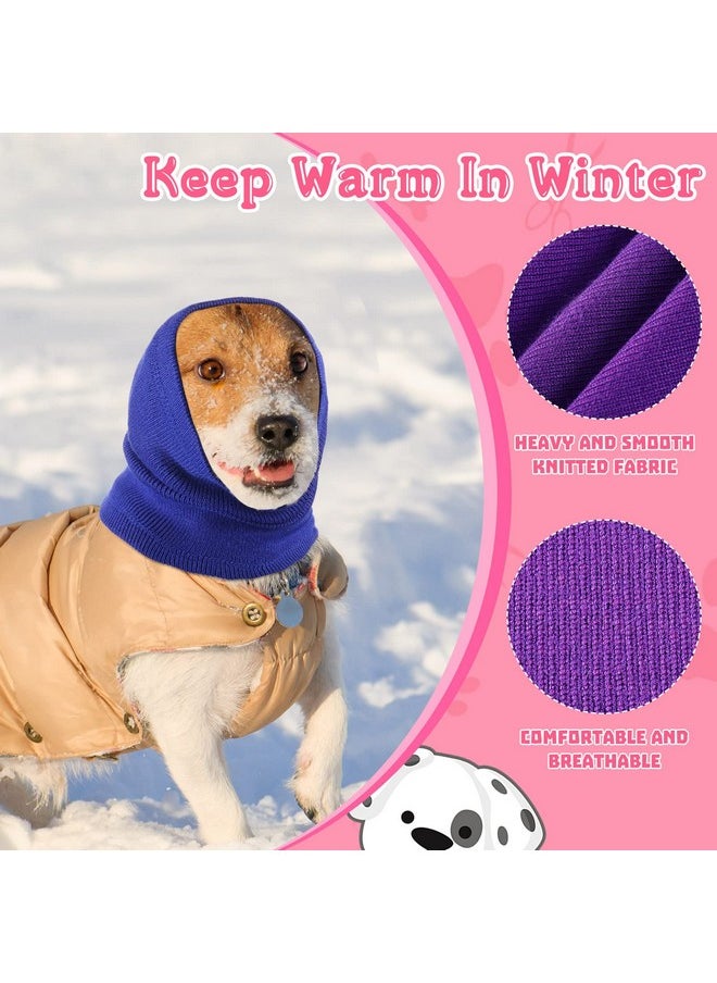 Saintrygo 4 Pcs 3 Size Snoods For Dogs Pet Dog Ear Wrap Cover Dog Sound Proof Ear Muffs For Dogs Barking And Bathing Warm Winter Dog Ear Scarf For Calming Pet(Gray, Pink, Blue, Purple)  - Image 3