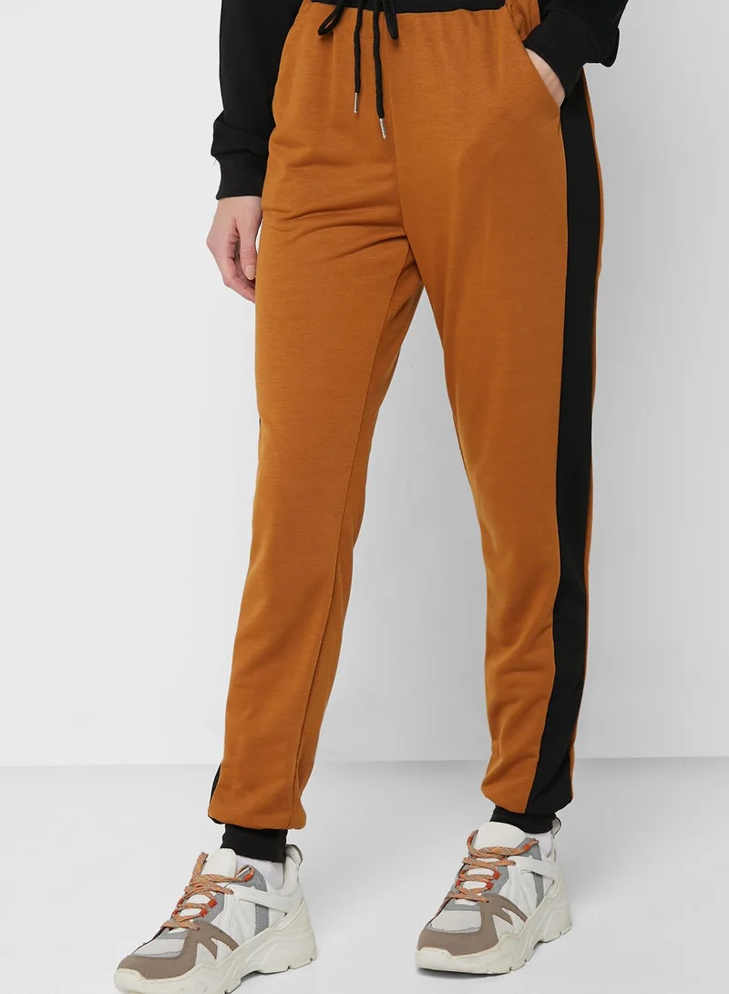 Ginger Color Block Hoodie & Jogger Set