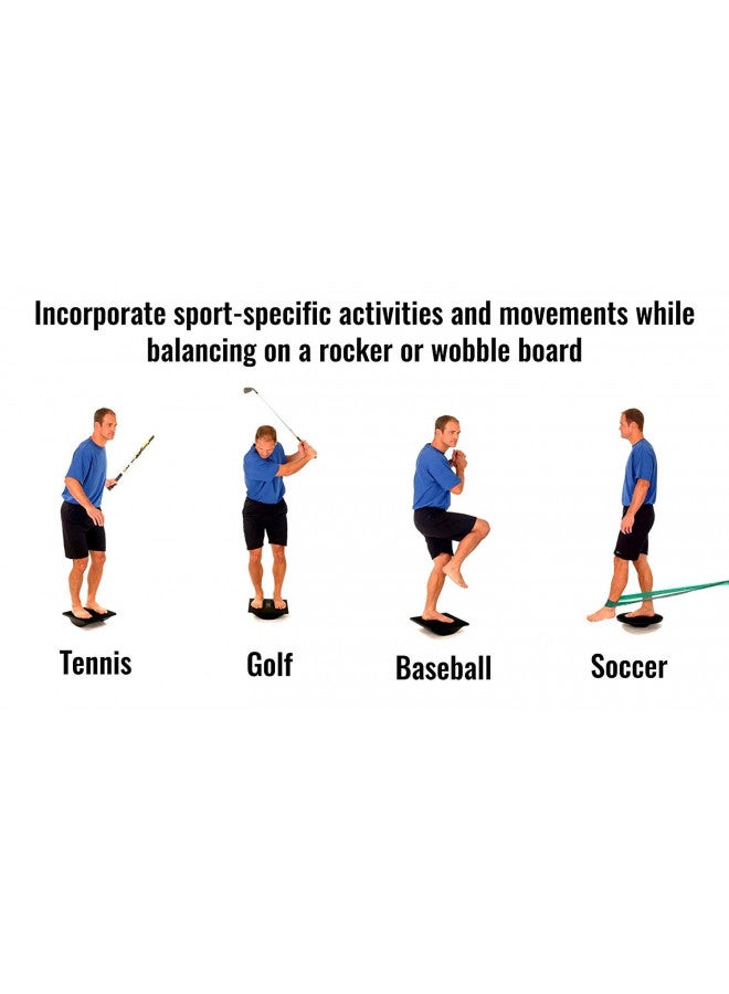 TheraBand THERABAND Wobble Board Stability and Balance Trainer, Round Balance Board for Physical Therapy, Core Strengthening, Injury Rehabilitation, Agility Improvement, Coordination Exercise, & Surf Training  - Image 5
