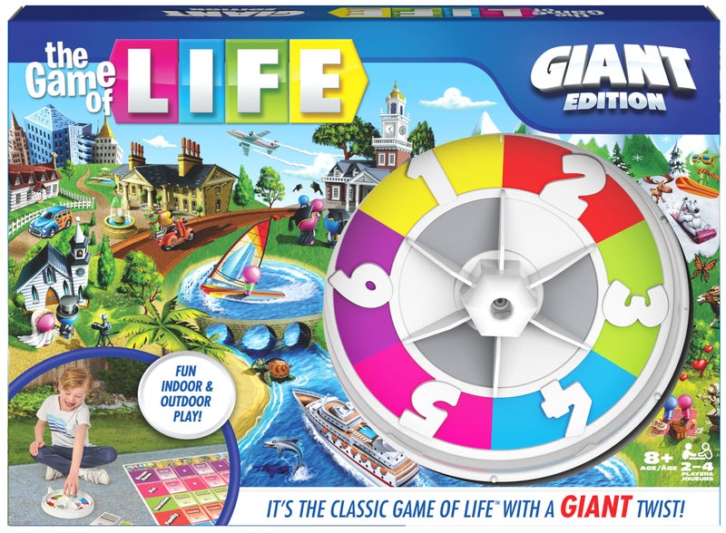 Spin Master Games The Game of Life Giant Edition Family Board Game IndoorOutdoor Fun Game with Big Oversized Gameboard Cards Spinner for Adults and Kids Ages 8 and up - Image 3