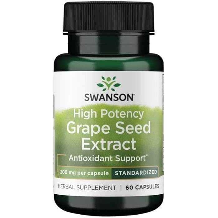 Swanson HI Pot Grape Seed EXT STD 200MG 60CP - Image 4