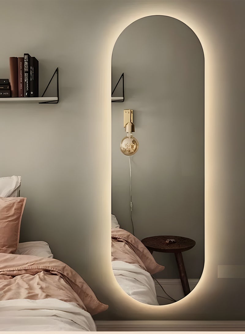 Taimi 80X50cm Oval Makeup Mirror with LED Backlight,Fit Mirror, Makeup Mirror Suitable for Dressing Room, Dressing Room, and Bathroom, 3 LED Light Colors  - Image 5
