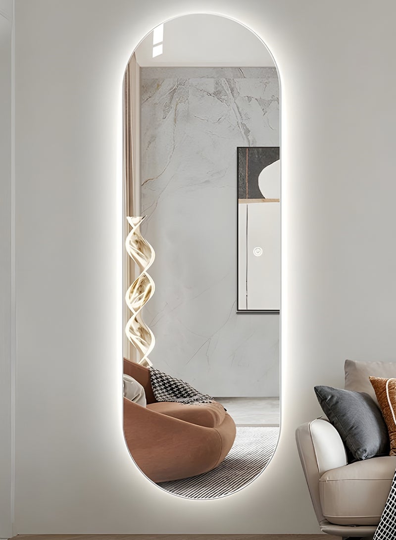Taimi 80X50cm Oval Makeup Mirror with LED Backlight,Fit Mirror, Makeup Mirror Suitable for Dressing Room, Dressing Room, and Bathroom, 3 LED Light Colors  - Image 4