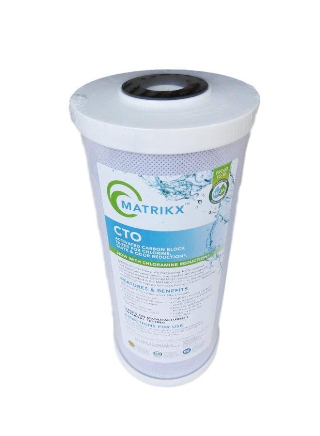 KX Technologies MatriKX Full Flow CTO Carbon Block Filter - Advanced 4.5" x 10" Carbon Water Filter Cartridge with Chloramine and Chlorine Reduction (32-450-10) - Image 2
