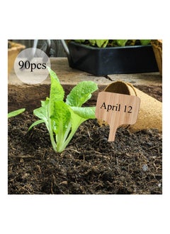 Y&D Bamboo Plant Wooden Labels, Garden Markers for Seed Potted Herbs Flowers Vegetables, 9 Styles Cute Tags (90 Pack)  - Image 2