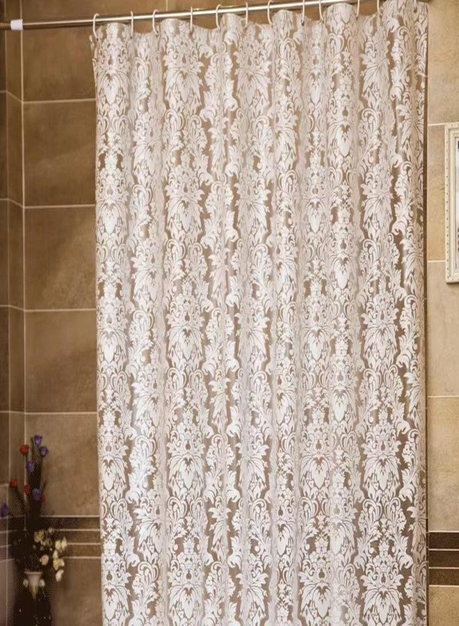De-Mediocre Stall Shower Curtain Liner 72 x 72 inch Plastic Lace Shower Liner Washable Inside Shower Curtain Liner PEVA Shower Curtains for Bathroom with Magnets and Waterproof - Image 4