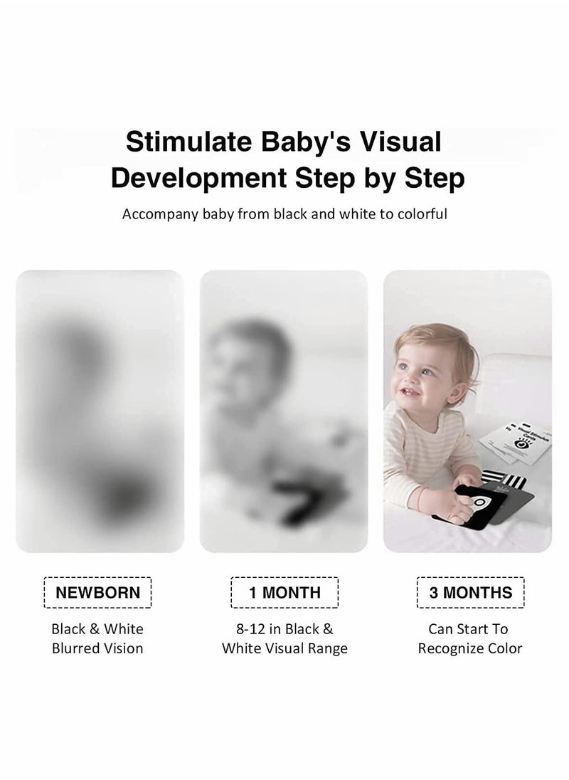 Generic Black and White Baby Intelligence Fun Letter Card Portable Set Cloth Book Early Educational Toys Perfect for Baby Shower Gift  - Image 3