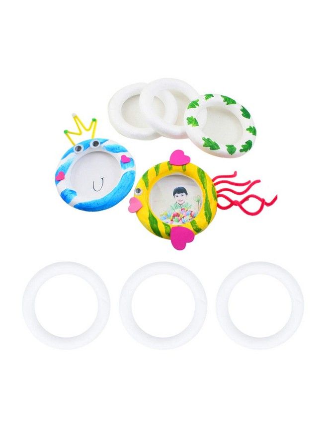 EXCEART Wreath Foam Ring 10Pcs Craft Foam Wreath Polystyrene Foam Ring Modeling Shape For Diy Arts And Crafts Floral Projects Round Foam Ring - Image 4