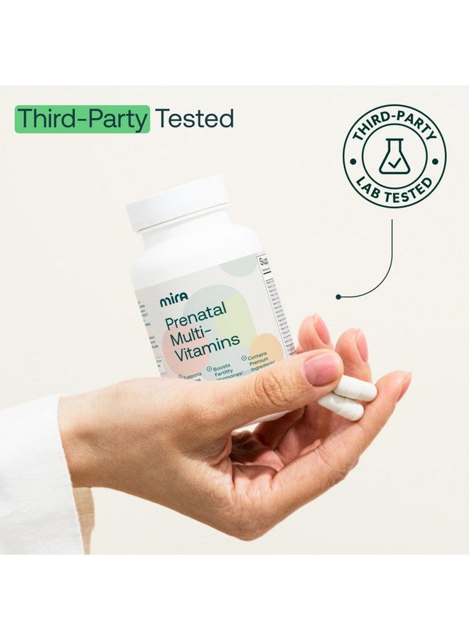 MIRA Prenatal Multi-Vitamins for Women, Folate & Choline, Supplement for Before, During, and Post Pregnancy, Support Your Pregnancy & Fetal Development, 60 Capsules (30 Servings), 1 Pack - Image 2