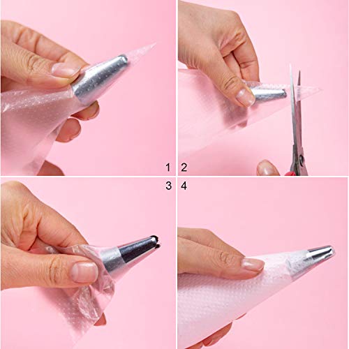 LoveBB 500 Pcs Piping Bags Disposable 10.6 inch Thick Tipless Pastry Bags Icing Frosting Bags for Baking Cookies Cupcake Decorating Supplies - Image 4