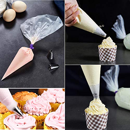 LoveBB 500 Pcs Piping Bags Disposable 10.6 inch Thick Tipless Pastry Bags Icing Frosting Bags for Baking Cookies Cupcake Decorating Supplies - Image 3