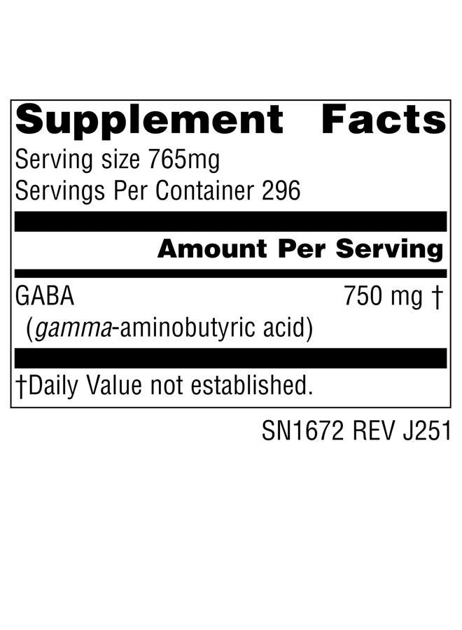 Source Naturals Gaba Powder Gamma Aminobutyric Acid (750mg, 8oz) - Image 2