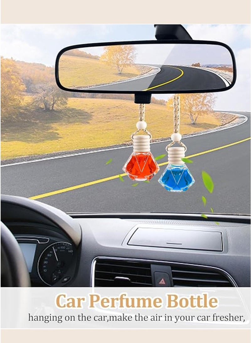 مجيد زجاجات معطر جو للسيارة، رائحة خفيفة تدوم طويلاً، قلادة زيت عطري للسيارة (زجاجتان مملوءتان) - Image 2