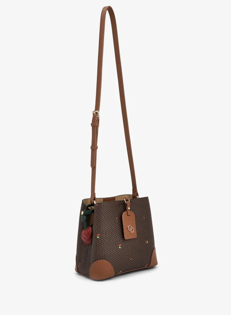سيليست Monogram Cherry Print Tote Bag with Handle