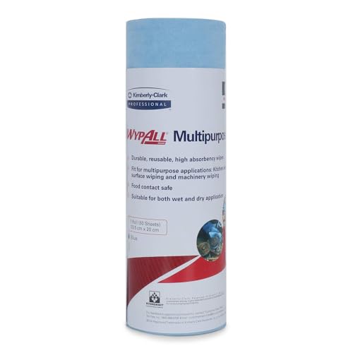 Wypall X70 Reusable Kitchen Towel Roll 60019 - 1 Roll x 50 Multipurpose Wipes ( Food contact safe) - Image 1
