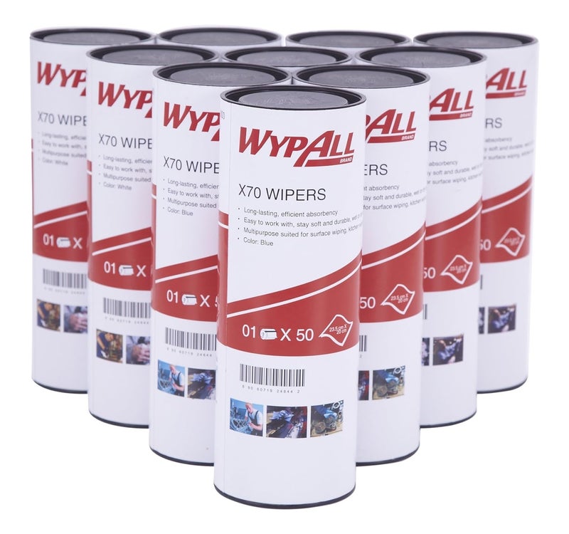 Wypall X70 Reusable Kitchen Towel Roll 60019 - 1 Roll x 50 Multipurpose Wipes ( Food contact safe) - Image 5