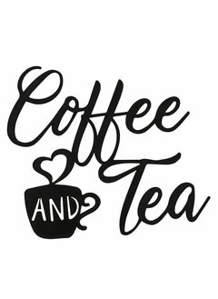 SYOSI Coffee Sign and Tea Bar Kitchen Decor with Cups Hanging Wall Art Black Cup for Home Office Farmhouse 12x10.2Inch  - Image 1