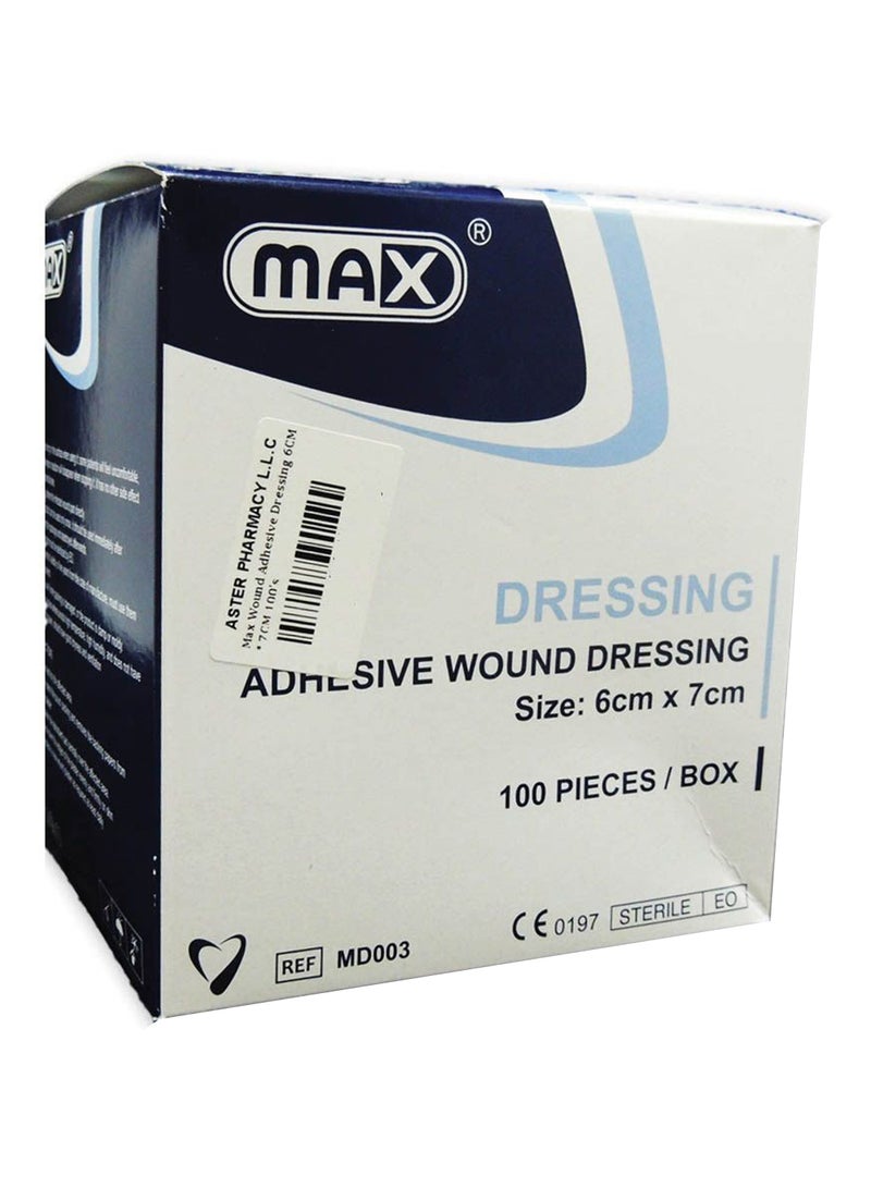 Max ضمادة جروح لاصقة 6 سم × 7 سم 100 حبة - Image 1
