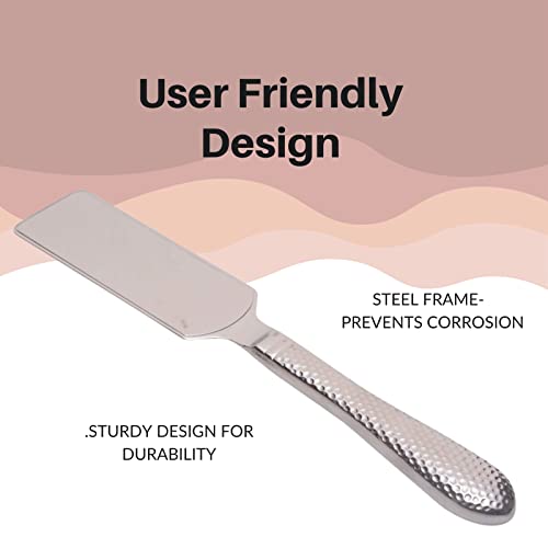 TRITON Professional Stainless Steel Lazer Foot Scraper, Filer for Hard and Dead Skin Callus Removal, Pedicure Foot Scrubber, Men and Women - Image 2