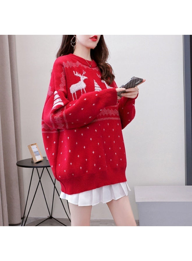 A.M Christmas themed sweater, autumn winter, one size fit all - Image 4