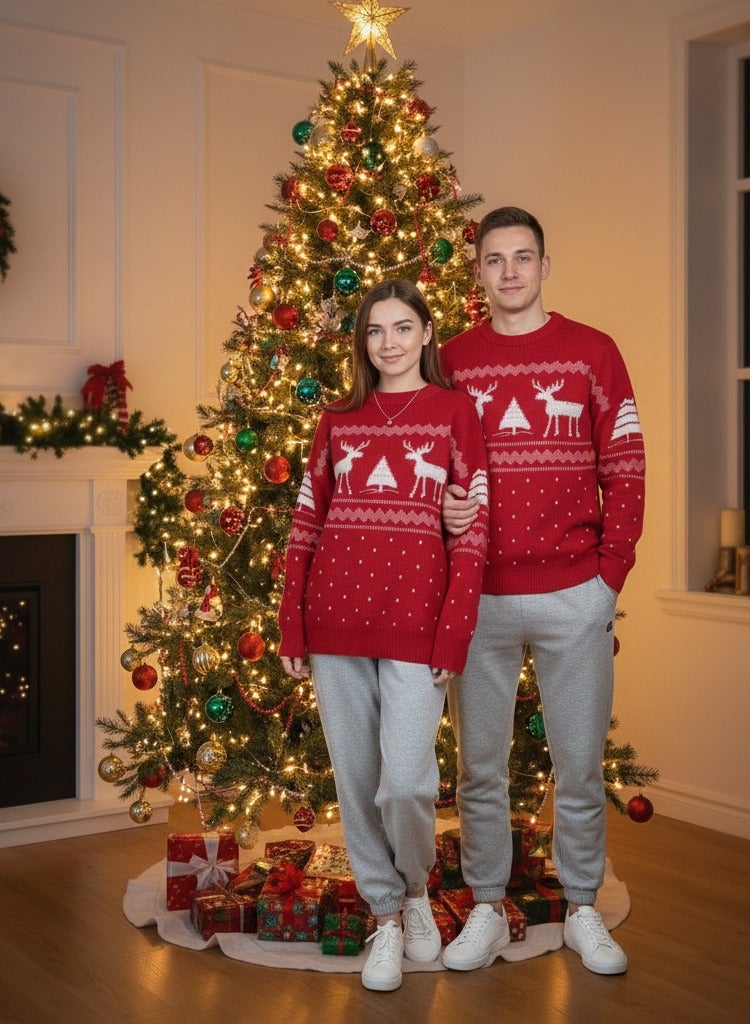 A.M Christmas themed sweater, autumn winter, one size fit all - Image 3