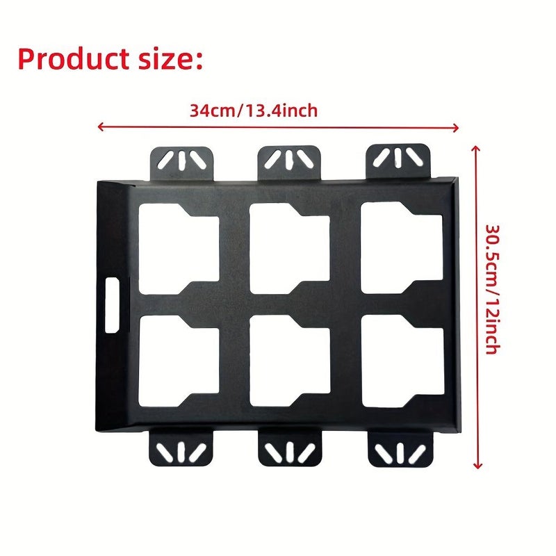 30 Lbs Powder Coated Metal Half Plate Black For Tool Storage Organization System - Image 3