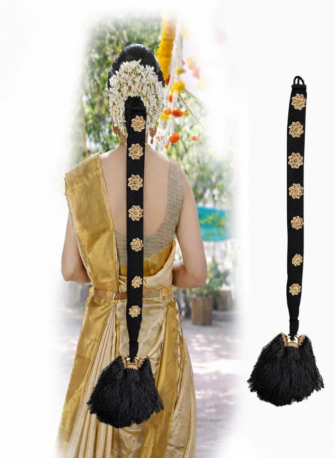 VAMA FASHIONS Traditional Bharatanatyam Savaram Jada Billalu Kuchipudi Kunjalam Kemp Ready hair jadai Wedding jewellery for Women & Girls - Image 2