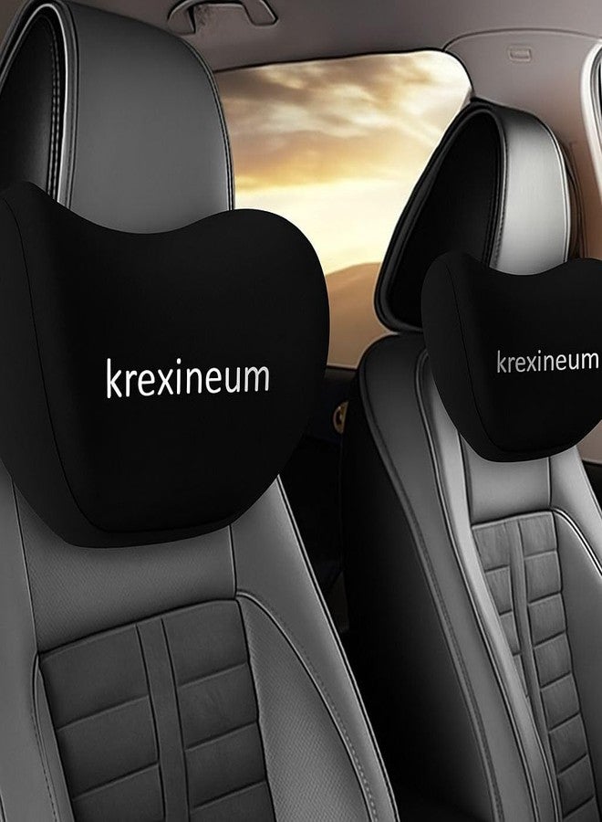 وسادة رقبة لمقعد السيارة من KREXINEUM للسفر - وسادة مسند رأس للسيارة | دعم رقبة مريح للسفر | وسادة مسند رأس لمقعد السيارة للقيادة والمكتب والسفر | وسادة قطنية عالمية للسيارة (قطعة واحدة) - Image 2