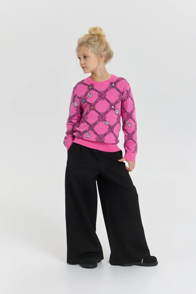 شوبيت Black Wide waist Trousers - Choupette