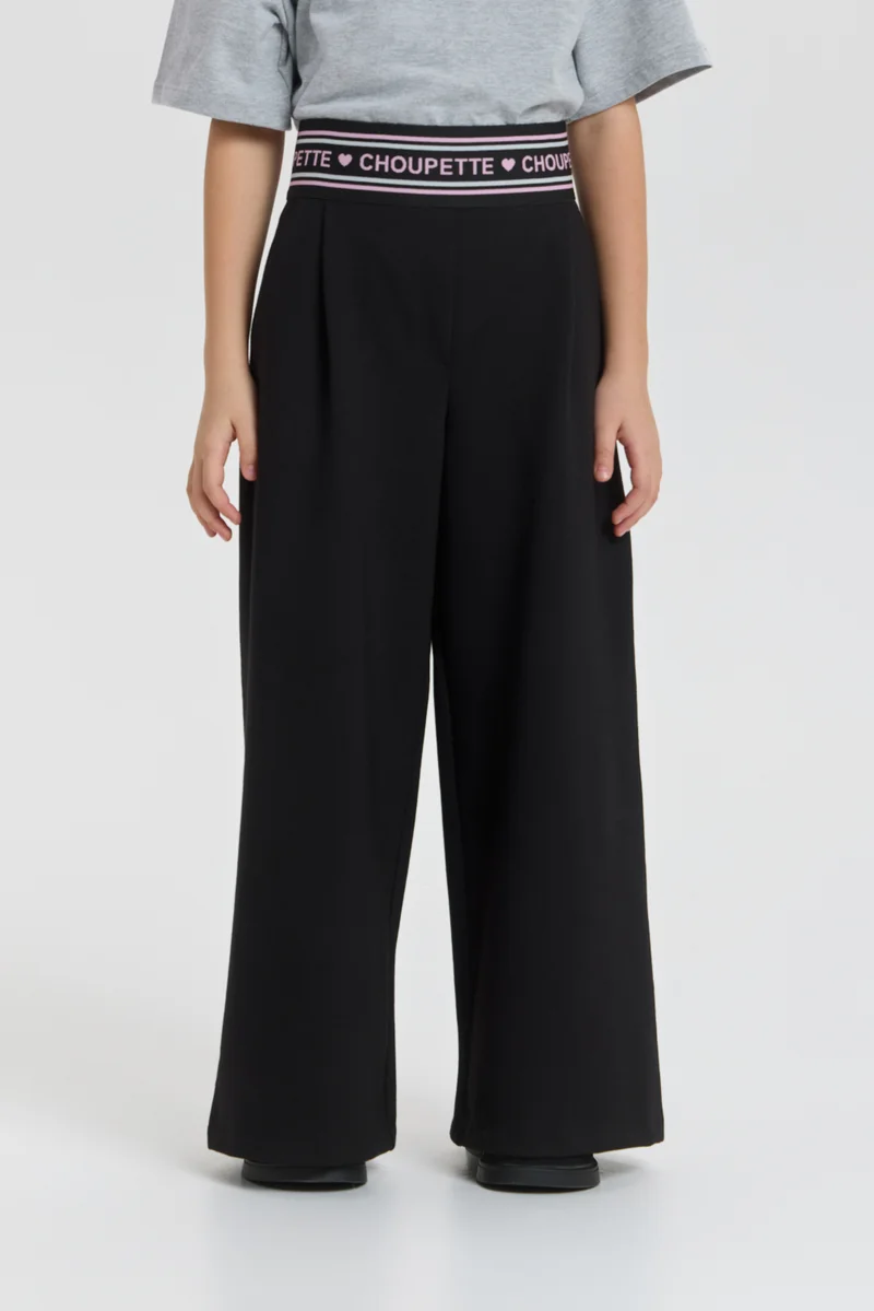 شوبيت Black Wide waist Trousers - Choupette