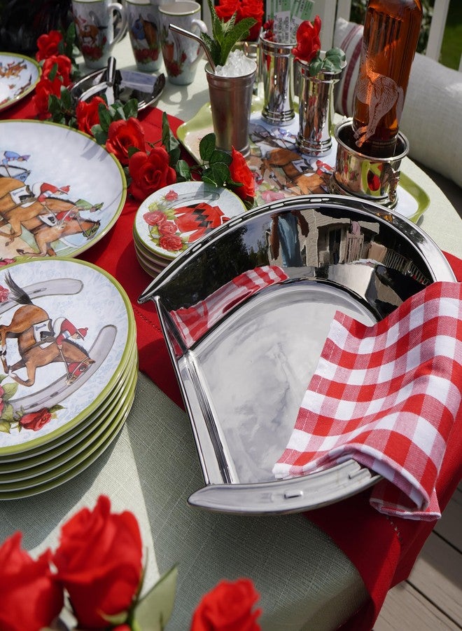 Certified International Derby Day at the Races Silver Plated 3-D Horseshoe Serving Bowl–Make a statement with this lustrous equestrian centerpiece, perfect for race day celebrations, fine dining, and elegant entertaining. - Image 3