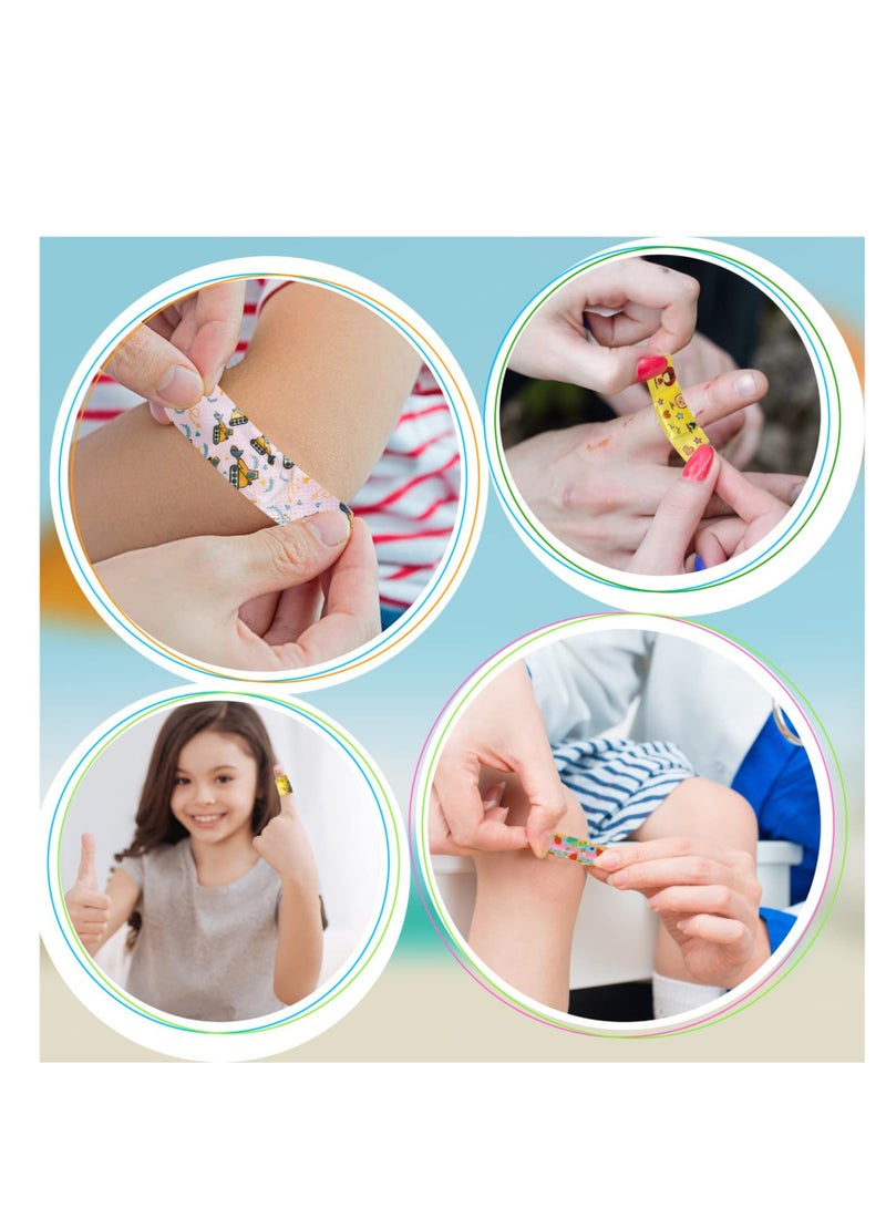 SOLARAE Colorful Cartoon Adhesive Bandages for Kids, 360 Pcs Children Waterproof Breathable Bandages, Bandages for Kids Repair Tape, Knuckle Stickers Comfortable Protection Scrapes and Cuts - Image 4