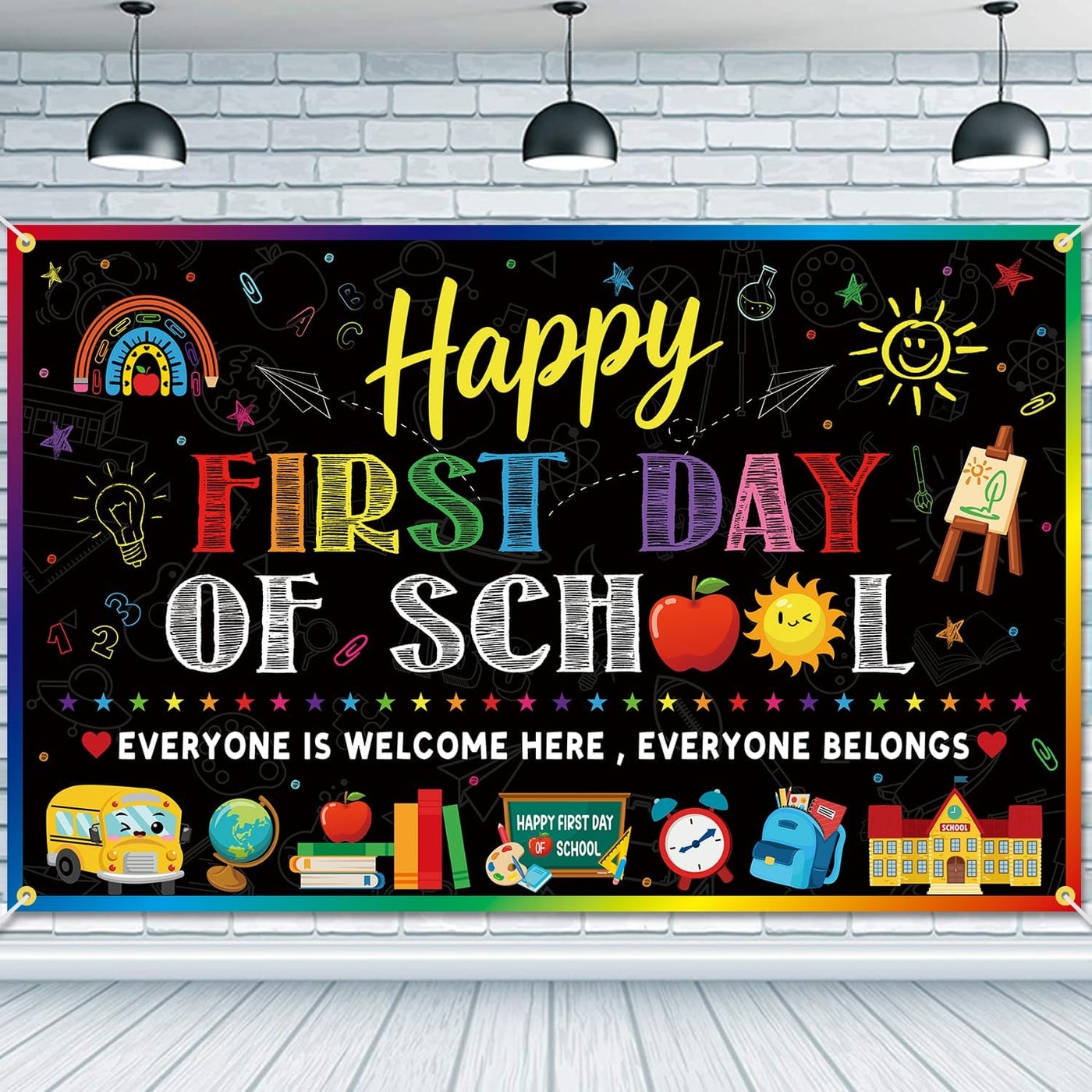 Al Raied Al Raied Welcome Back To School Banner Extra Large First Day Of School Decorations