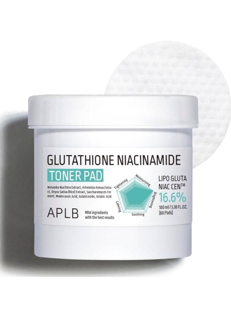 ايه بي ال بي ضمادات تونر APLB جلوتاثيون نياسيناميد | LIPO GLUTA NIAC CEN™ 16.6% 3.38 أونصة سائلة/منصات تونر كورية للعناية بالبشرة، مزيل مكياج مرطب يدوم طويلًا - Image 1
