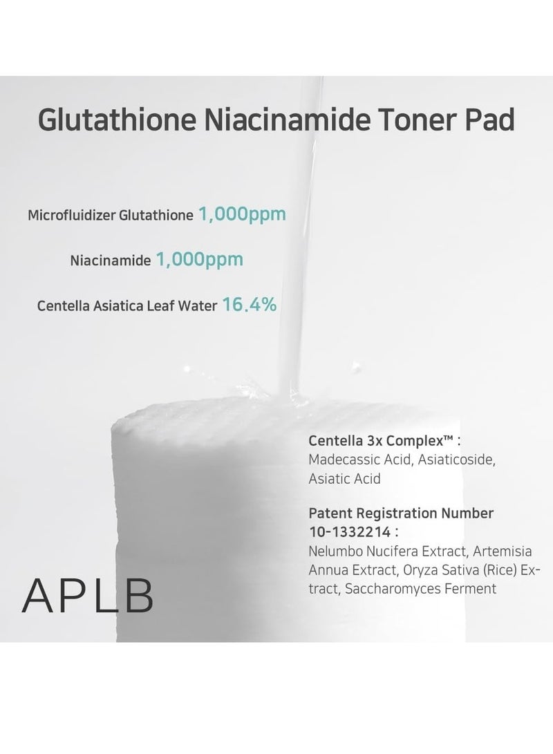 ايه بي ال بي ضمادات تونر APLB جلوتاثيون نياسيناميد | LIPO GLUTA NIAC CEN™ 16.6% 3.38 أونصة سائلة/منصات تونر كورية للعناية بالبشرة، مزيل مكياج مرطب يدوم طويلًا - Image 4