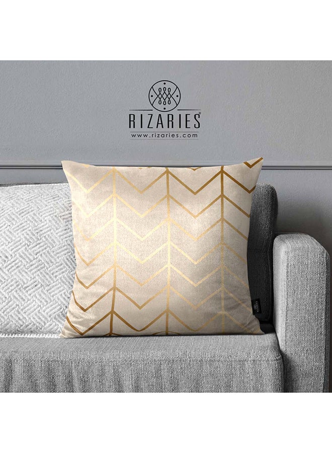 RIZARIES SuperSoft Beige Arrow Throw Cushion  - Image 1