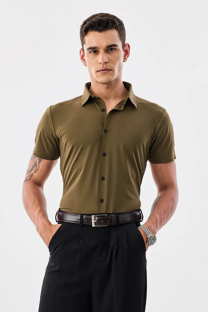 SNITCH Slim Fit Stretch Technical Shirt