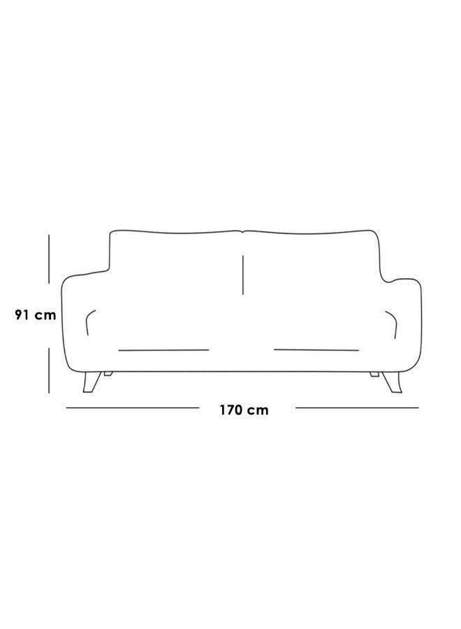 Al Home 2-Seater Sofa 170x89x91 Cm - White - Image 2