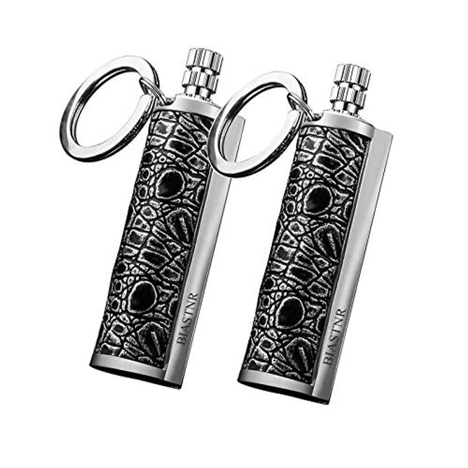 BIASTNR Permanent Match Matchstick Fire Starter 2 Pack, Keychain Flint Metal Immortal Lighter, Kerosene Refillable Flint Lighter For Camping Hiking - Image 4