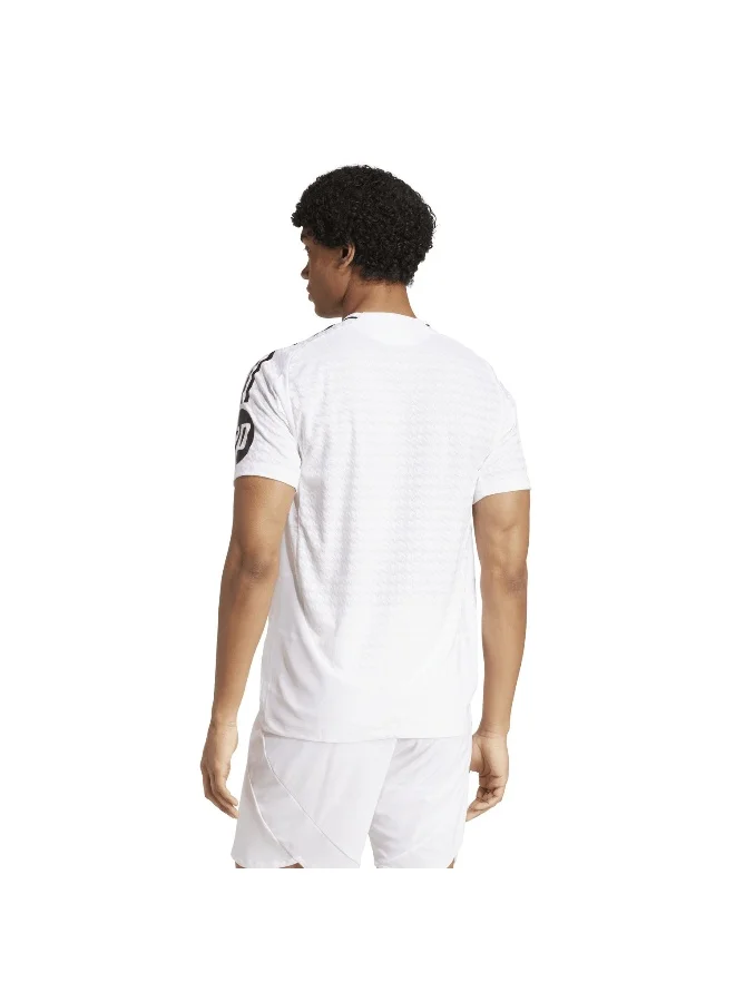 adidas جيرسي كرة قدم رجالي أبيض Real H Jsy Au مقاس XS
