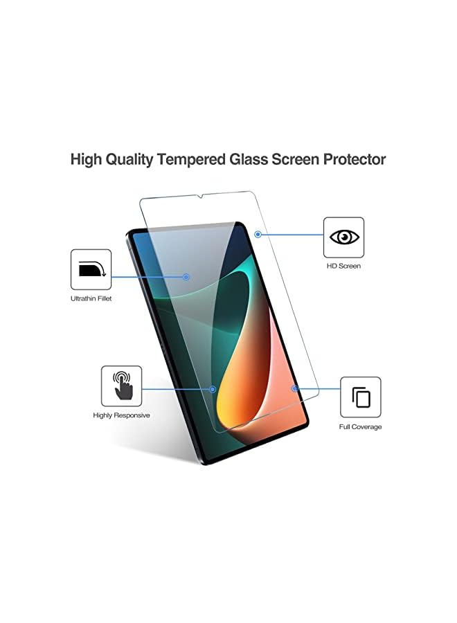 Procases Pack Procase Screen Protector For Xiaomi Pad 5 / Pad 5 Pro 11" 2021, Tempered Glass Screen Film Guard For Xiaomi Mi Pad 5 /Pad 5 Pro 11" 2021 Release -Clear - Image 2