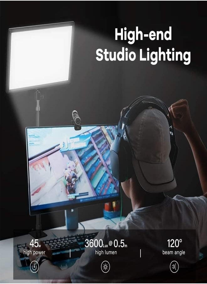 Generic - LED Fill Light Camera Light Portable Photography Light Dimmable Studio Lights for Photo Shooting | Vlog Making | Filming | Online Video Food Recording With Tripod Stand 11 Inch LED Studio Light - Image 1
