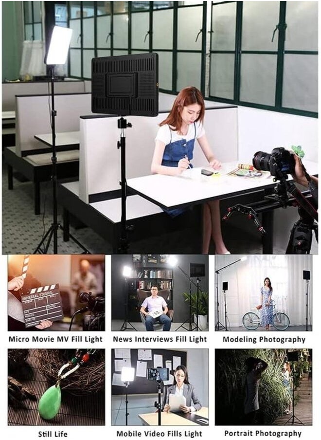 Generic - LED Fill Light Camera Light Portable Photography Light Dimmable Studio Lights for Photo Shooting | Vlog Making | Filming | Online Video Food Recording With Tripod Stand 11 Inch LED Studio Light - Image 1