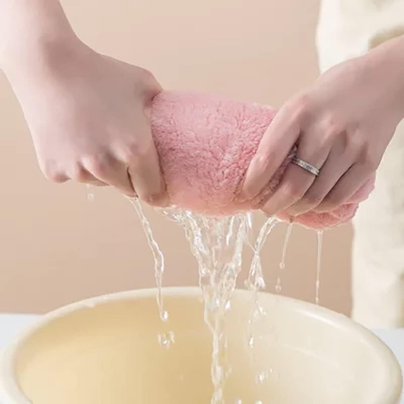 GoodTool 3 Pack Microfiber Hair Towel - Absorbent Quick-Drying Towels with Button Design for Women's Wet Hair - Image 4