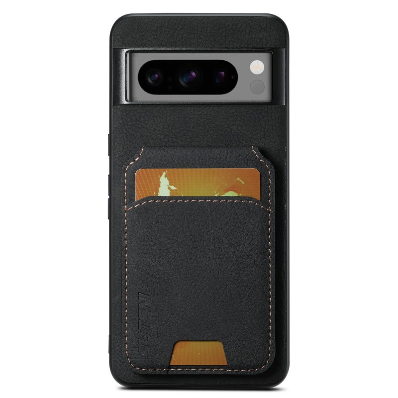 Suteni For Google Pixel 9 H02 Litchi Leather Card Wallet Stand Back Phone Case(Black) - Image 1