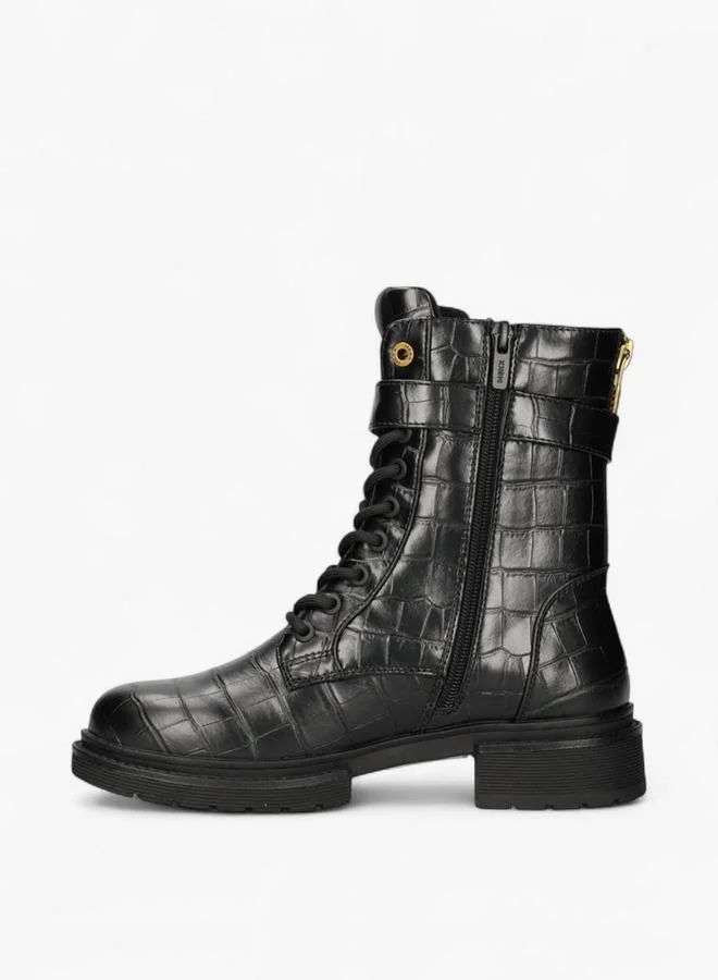 MEXX Textured Lace-Up Ankle Boots