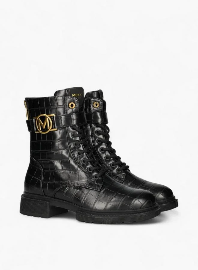 MEXX Textured Lace-Up Ankle Boots